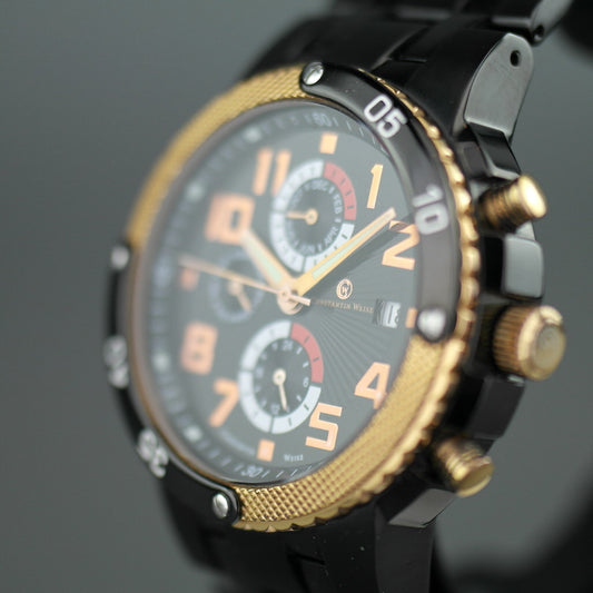 Constantin Weisz Reloj de pulsera automático estilo coche deportivo con brazalete negro