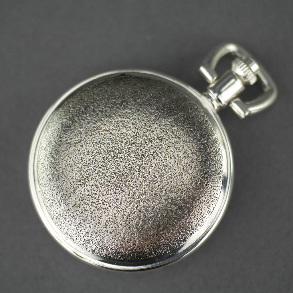 Carlston & Co Full Hunter Silver plated pocket watch with Arabic numerals