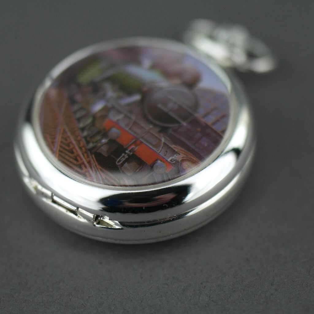 Express A1/A3 class Full Hunter Silver plated pocket watch with Roman numerals