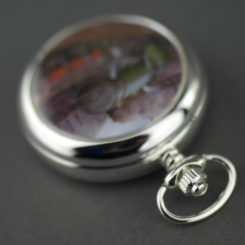 Express A1/A3 class Full Hunter Silver plated pocket watch with Roman numerals