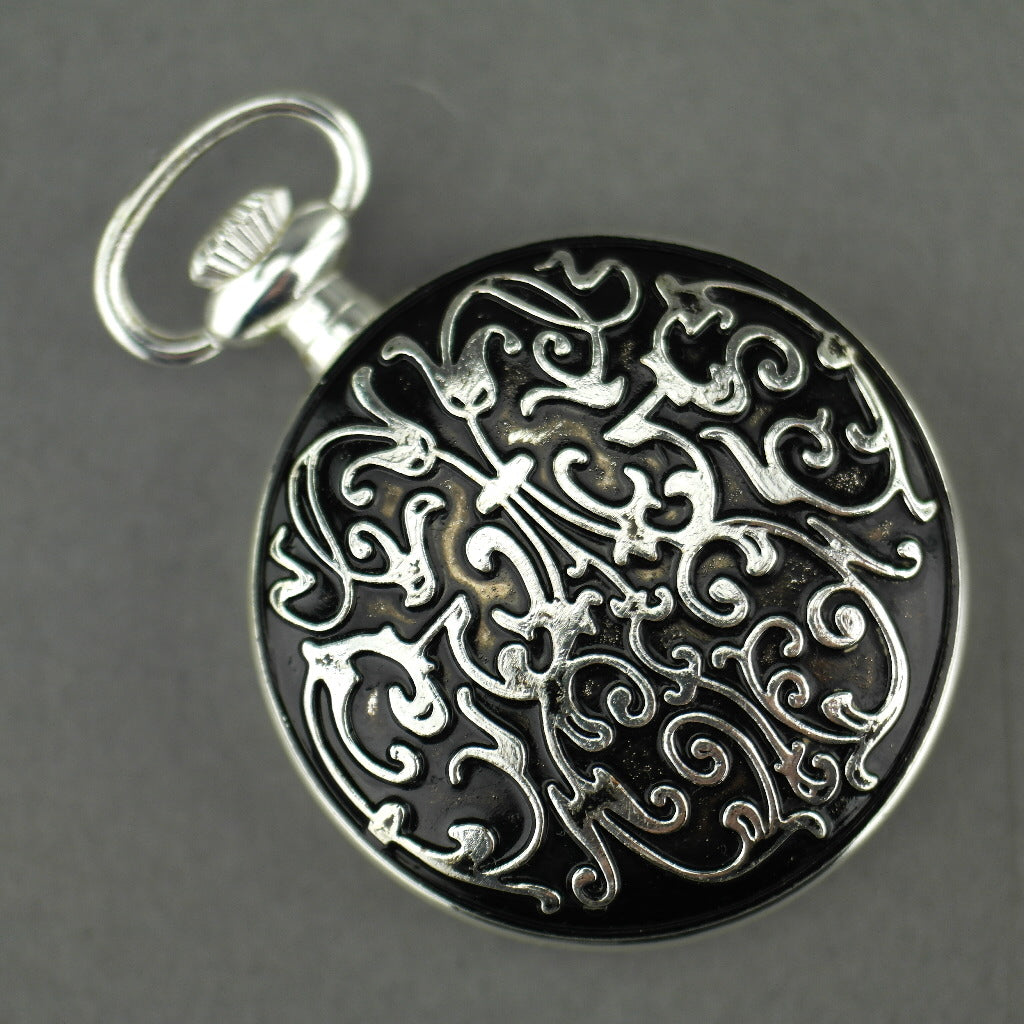 Cite open face Silver plated pocket watch with Roman numerals