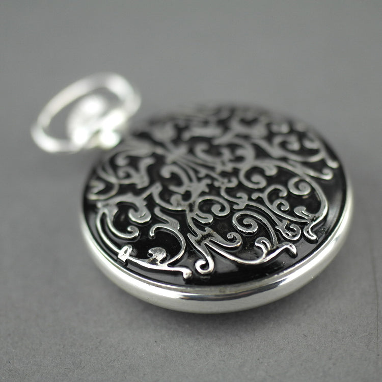 Cite open face Silver plated pocket watch with Roman numerals