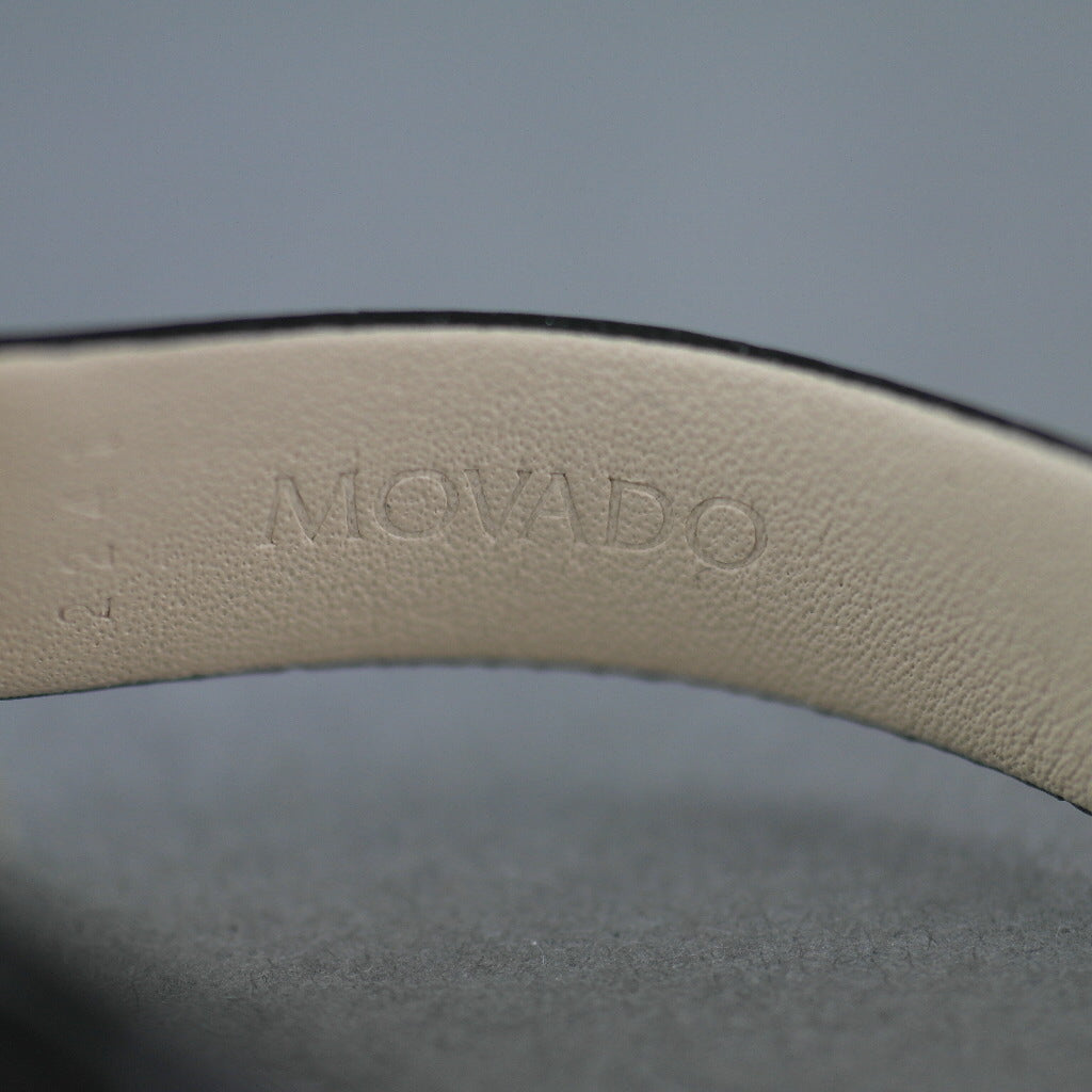 MOVADO Museum Classic Gold plated wrist watch with Leather strap