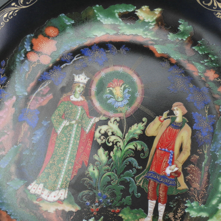 The Stone Flower, Pushkin Tales Russian tales Plate Vinogradoff Porcelain, Wall Decor