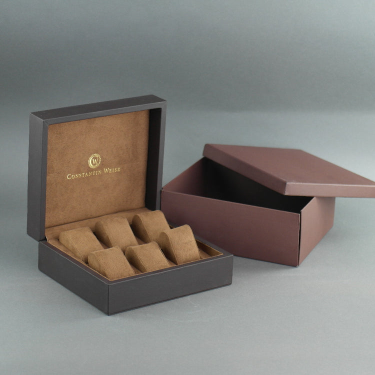 Luxury Constantin Weisz storage brown box for 6 watches