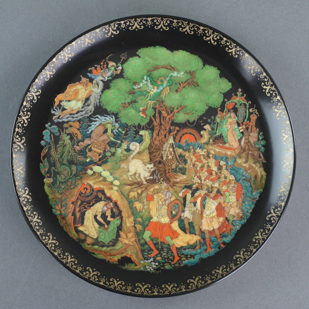 Lukomorya, cuentos rusos Placa Vinogradoff Porcelana, Decoración de pared