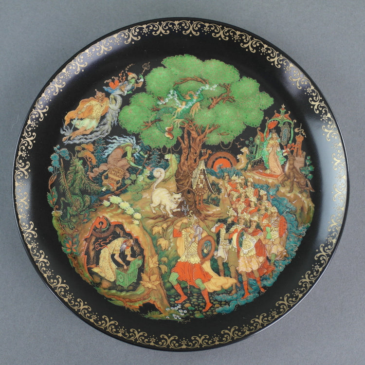 Lukomorya, Russian tales Plate Vinogradoff Porcelain, Wall Decor