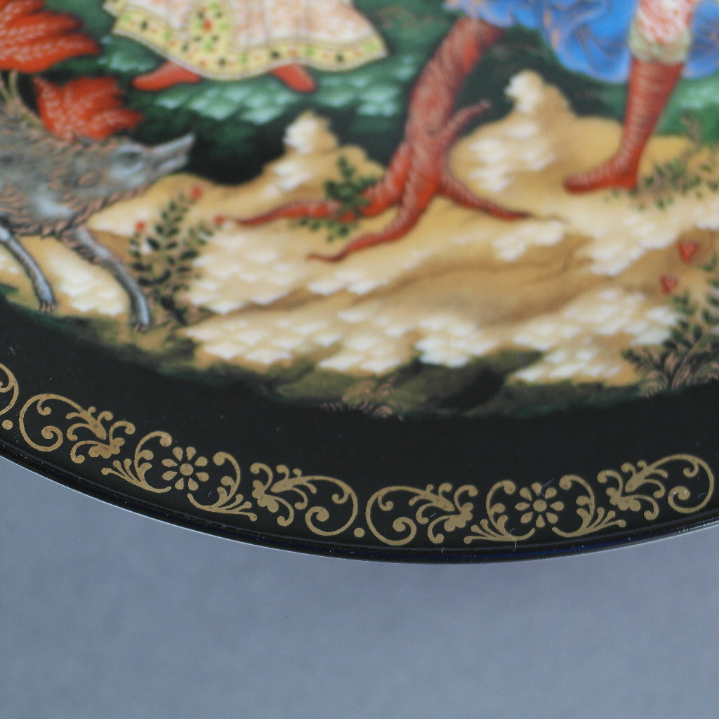 Elena die Schöne, Porzellanteller mit russischen Geschichten von Palekh Marsters of Russia, Wanddekoration