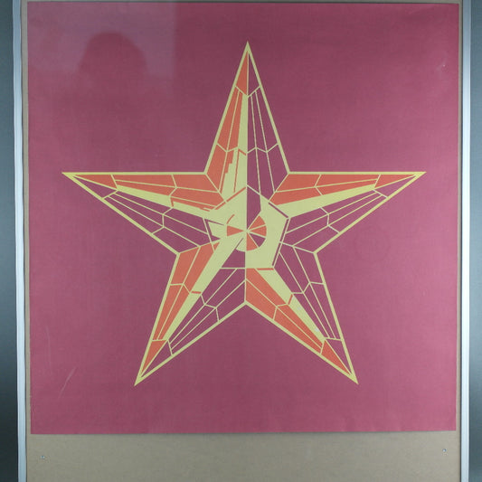 Kreml-Rubinroter Stern, Originalplakat der UdSSR aus den 1970er Jahren, Zenith – Top-Machtsymbol