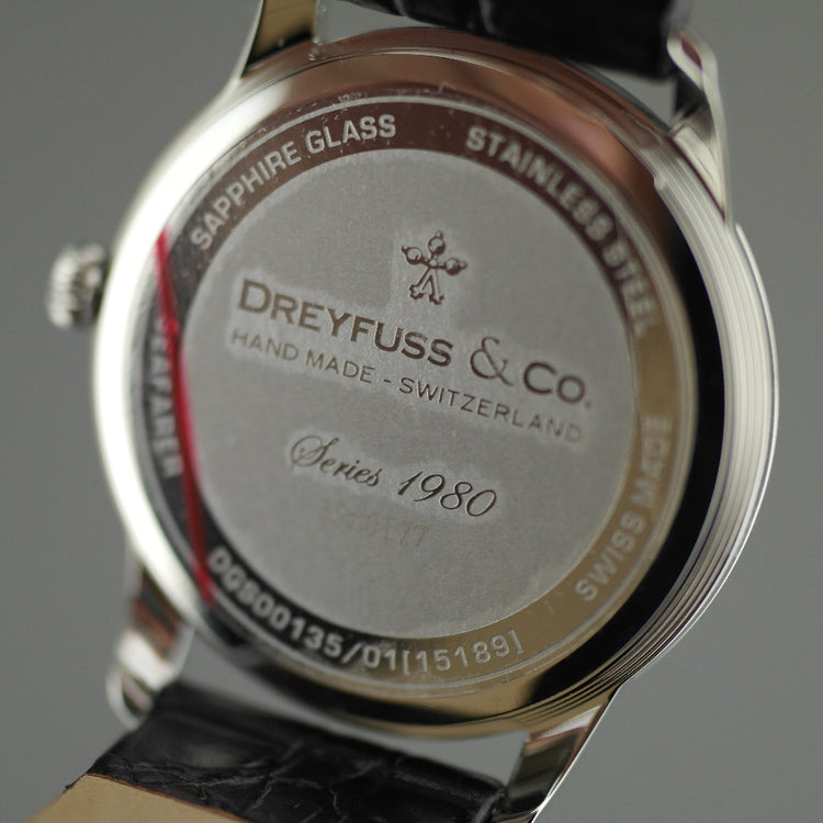 1980 - Men's Brown Leather Dreyfuss Watch