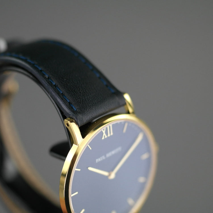 Paul Hewitt Sailor superflache Armbanduhr mit Schweizer Uhrwerk und Lederarmband