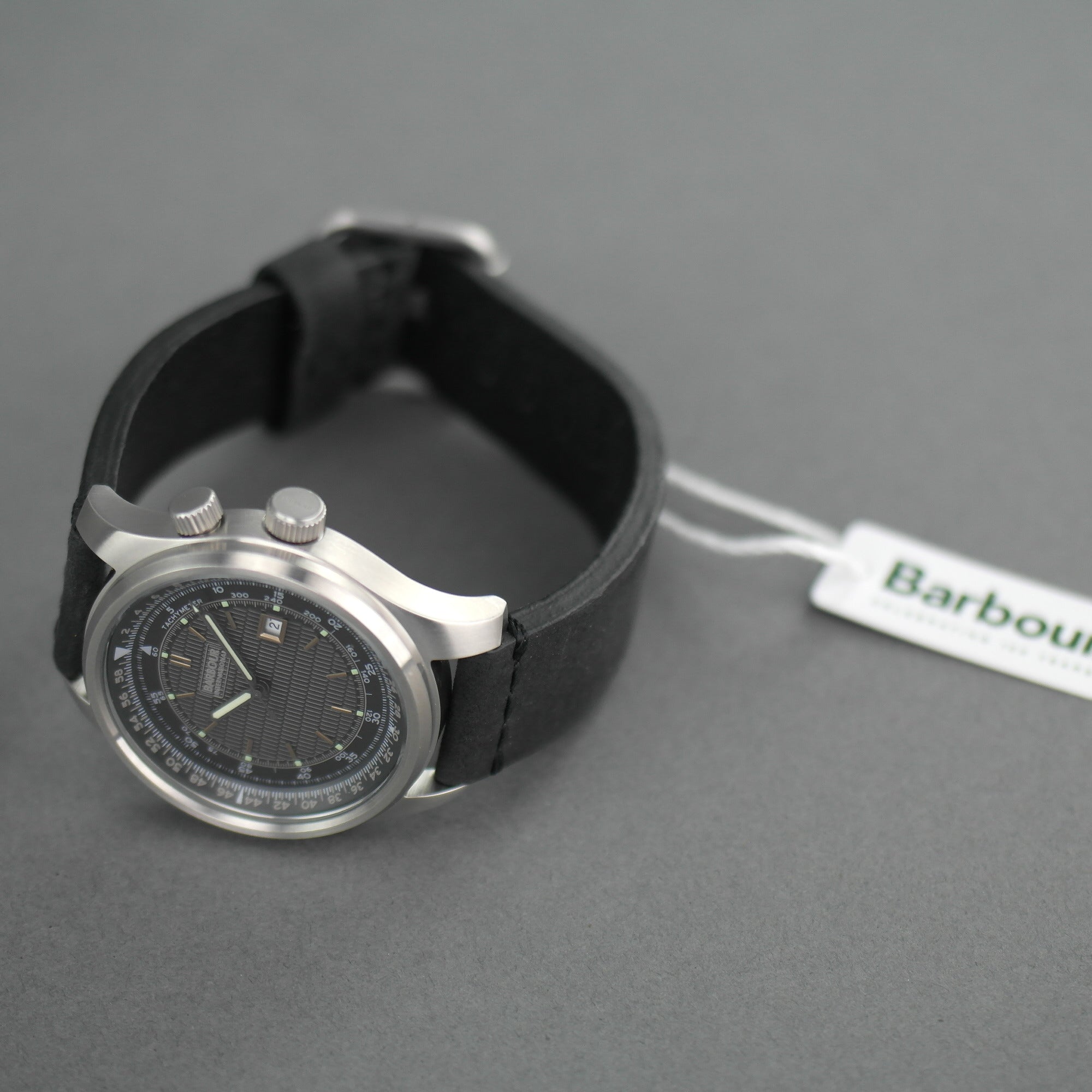 Barbour International Boldon a super special Gents watch with black leather strap