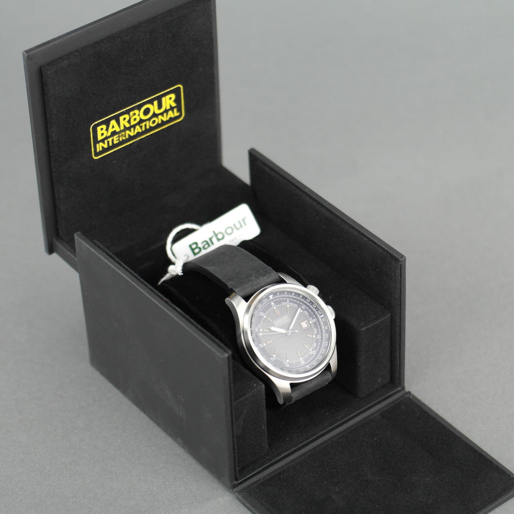 Barbour International Boldon a super special Gents watch with black leather strap