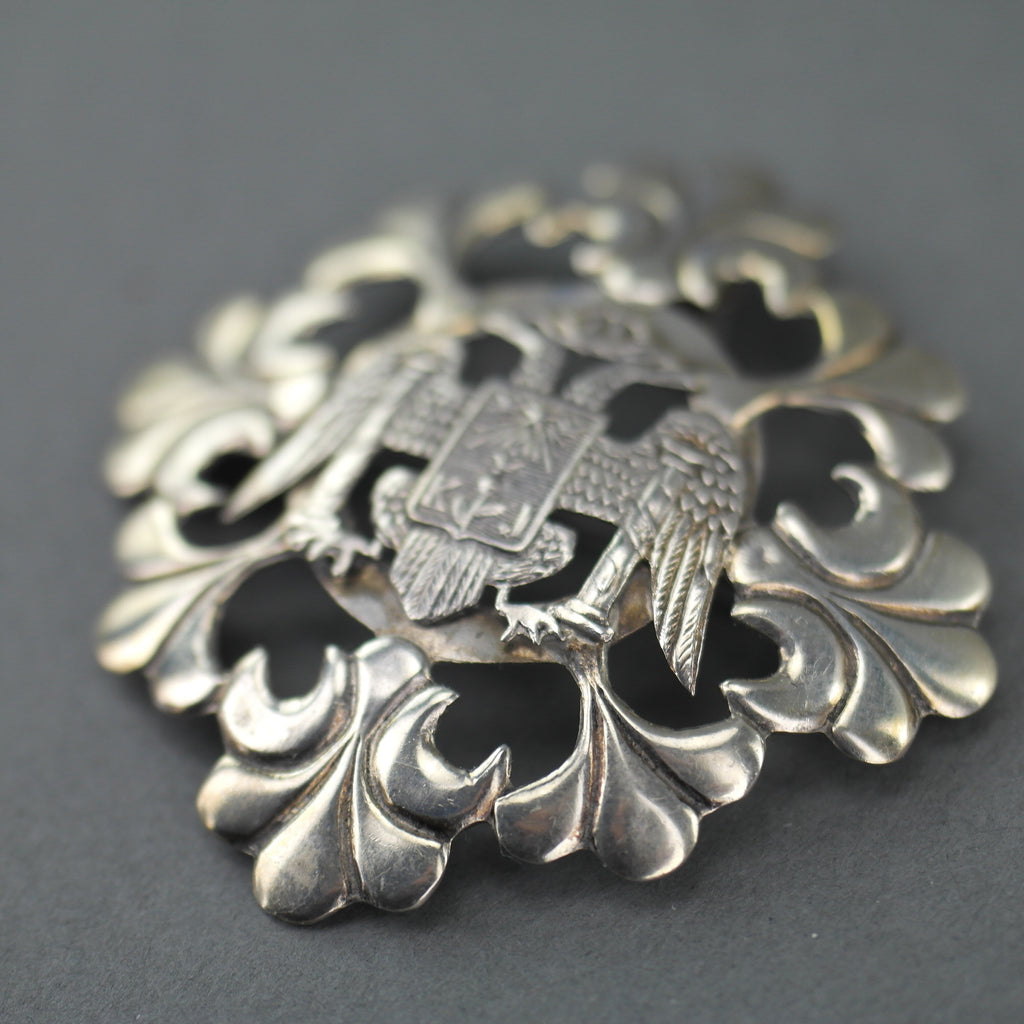 Broche Antiguo de Doble Águila con Escudo de Lima, Perú - Esta es la verdadera señal de los reyes