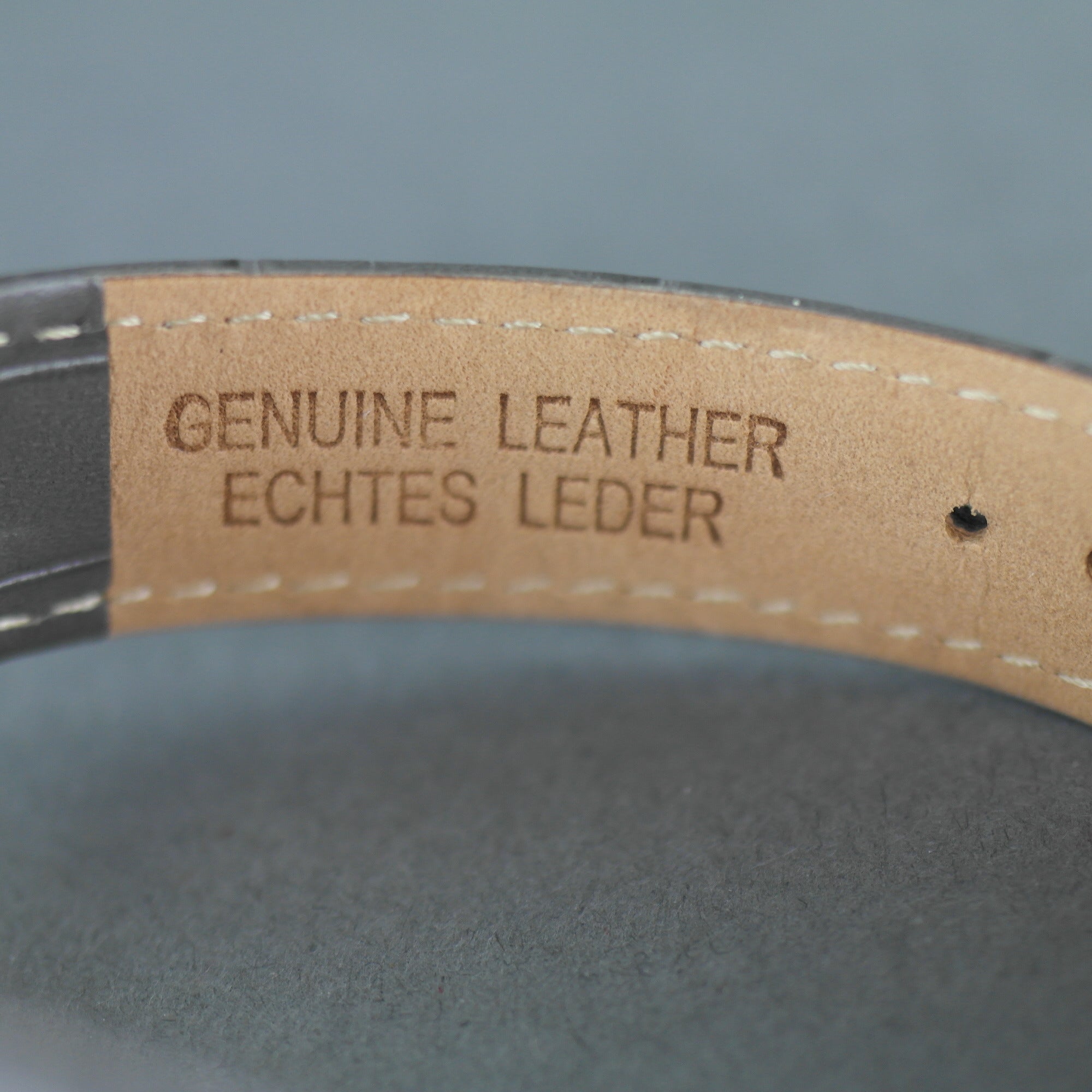 Constantin Weisz vergoldete Automatik-Armbanduhr mit 30 Steinen und grauem Armband