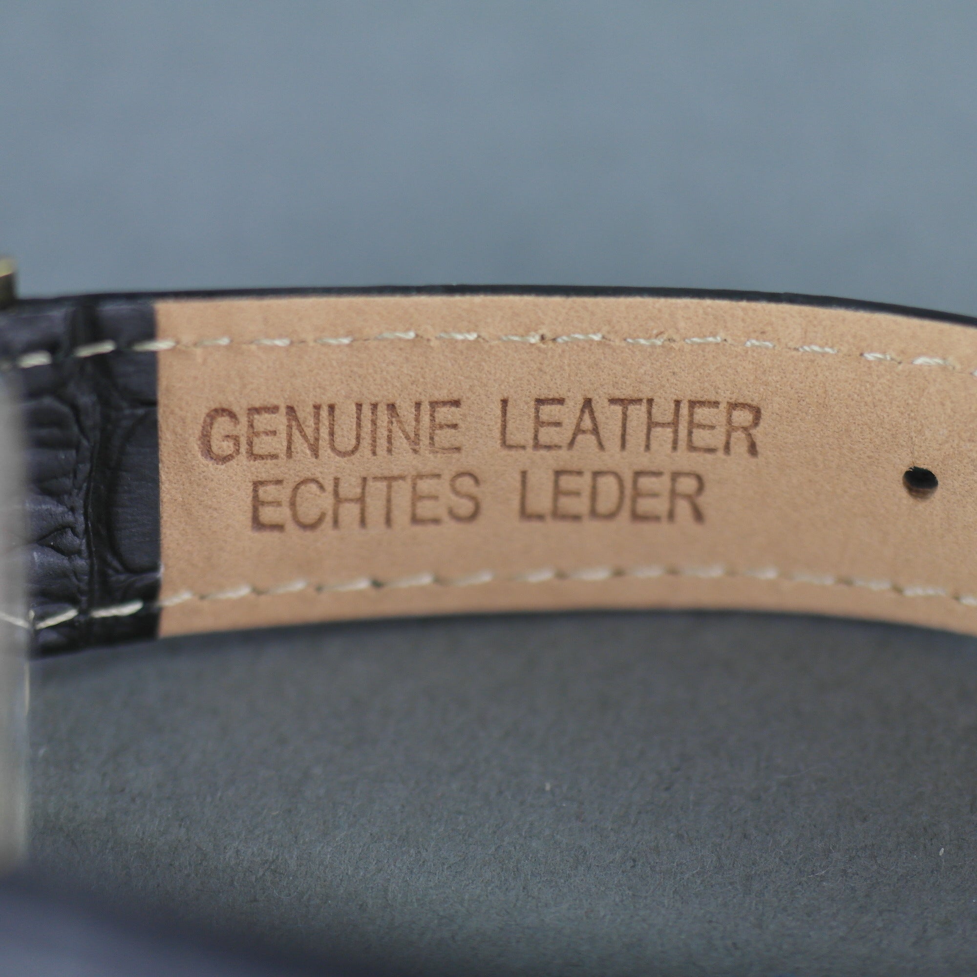 Constantin Weisz vergoldete Automatik-Armbanduhr mit 30 Steinen und schwarzem Armband