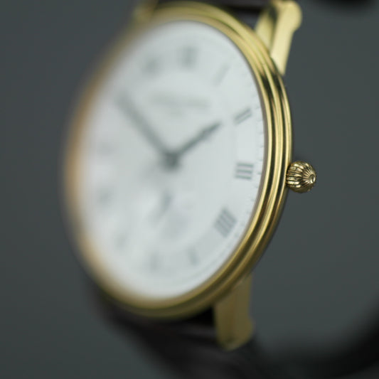 Frederique Constant Reloj de pulsera Slimline chapado en oro