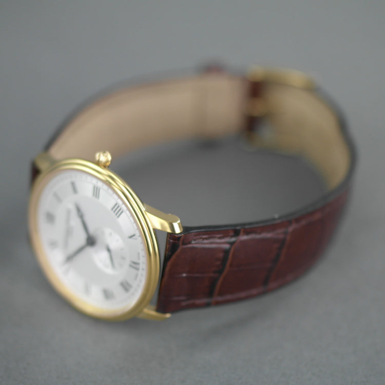 Frederique Constant vergoldete Slimline-Armbanduhr