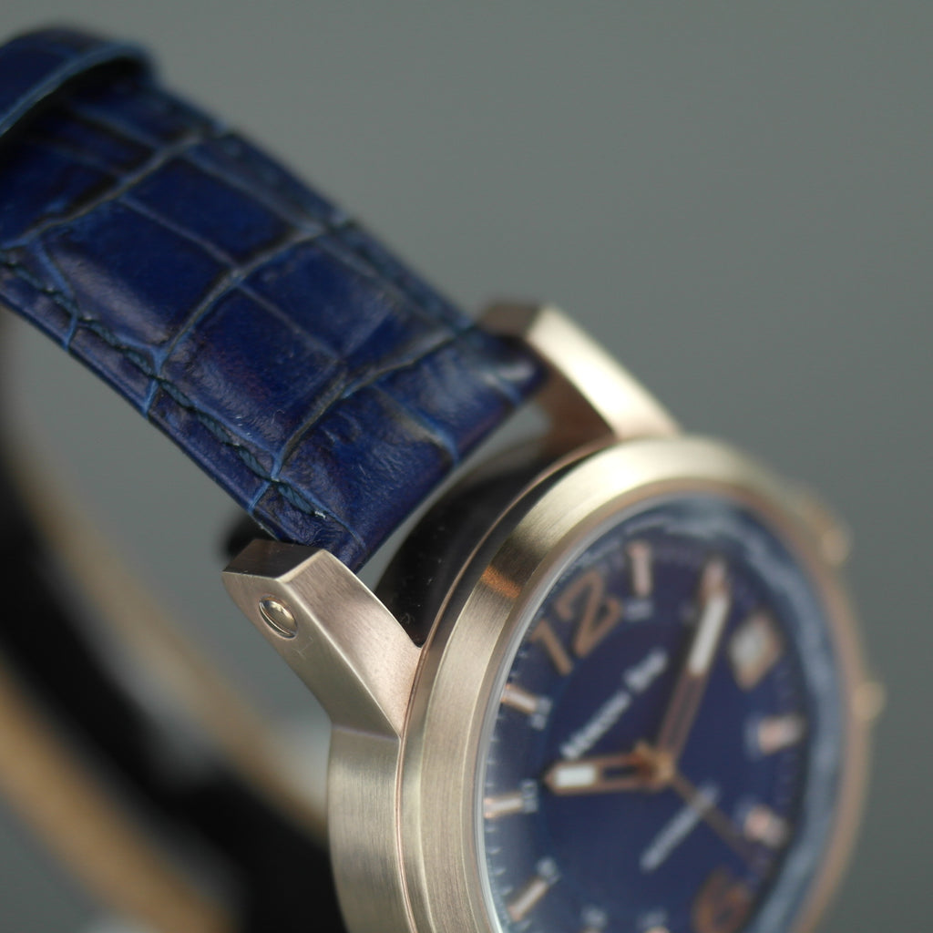 Hora de Moscú a World Timer Reloj de pulsera automático con esfera azul