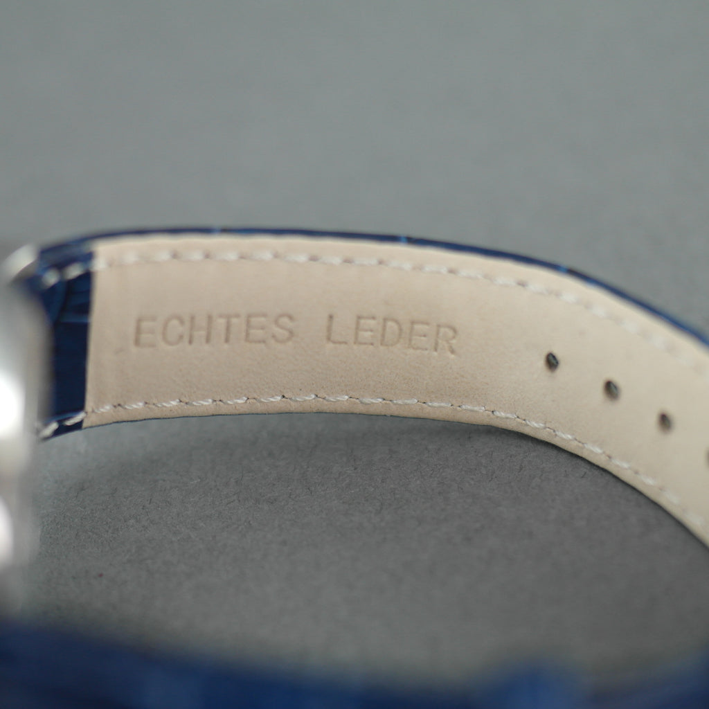 Constantin Weisz Skeleton Automatik-Armbanduhr mit blauem Lederarmband