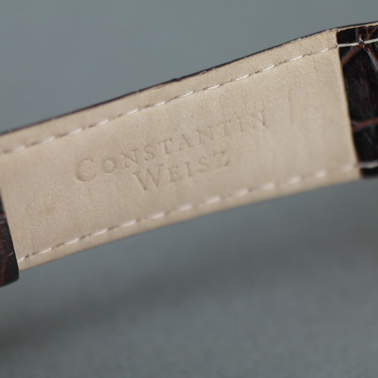 Constantin Weisz Limited Edition Automatikuhr mit vergoldetem Skelett und braunem Armband