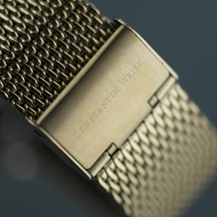 Constantin Weisz Edición limitada Reloj de pulsera automático chapado en oro de 20 joyas con brazalete