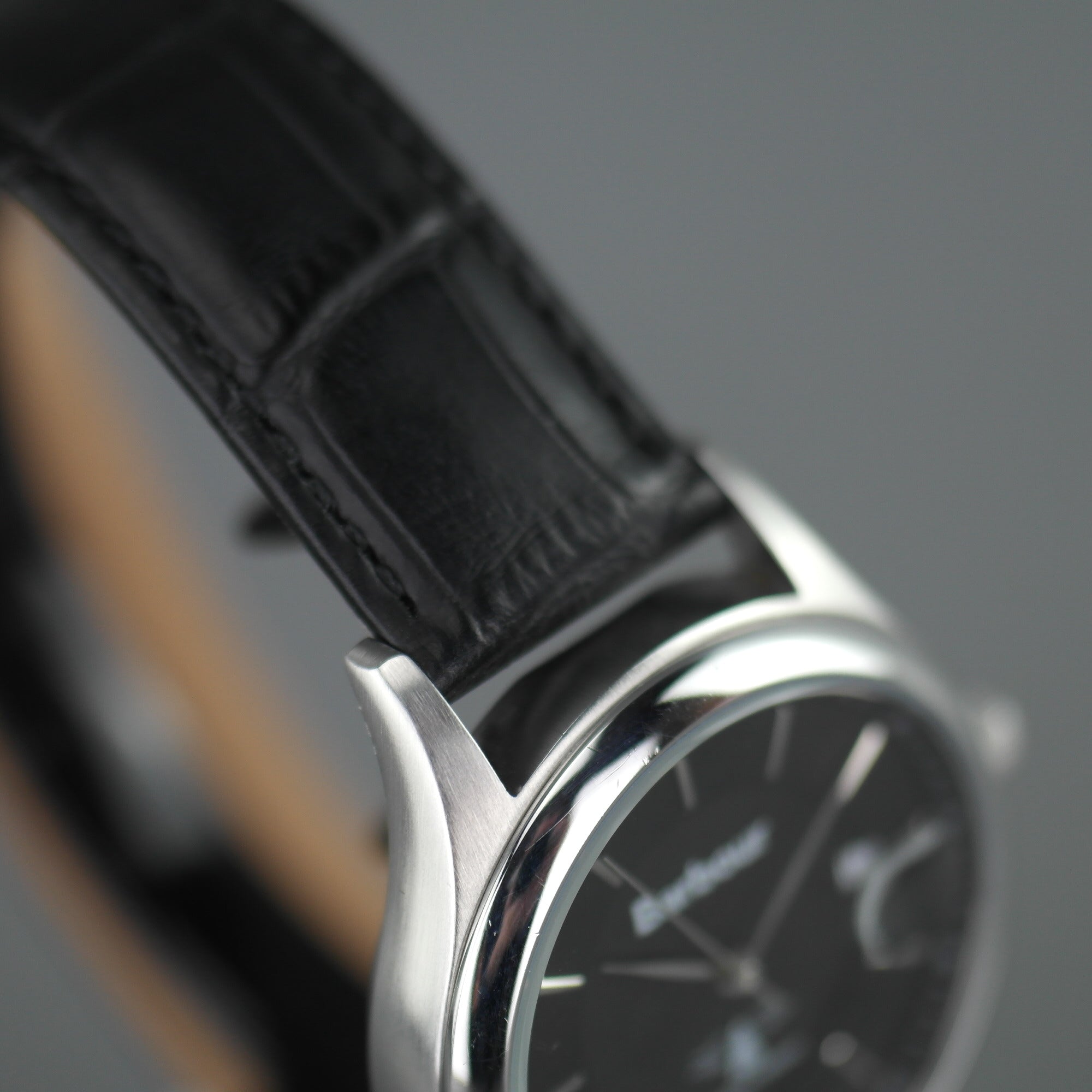 Barbour Heaton Gents watch with Swiss movement and black leather strap