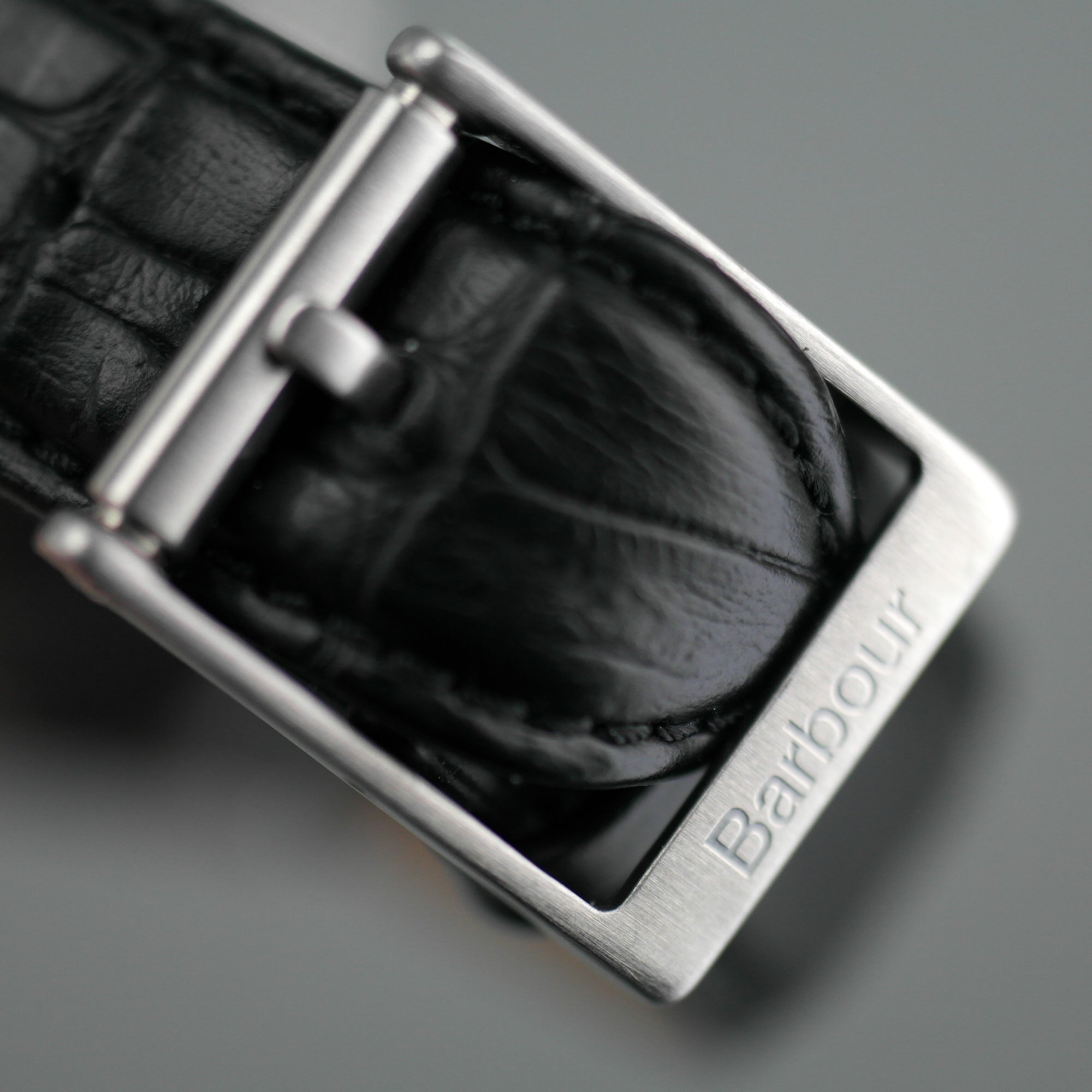Barbour Heaton Gents watch with Swiss movement and black leather strap