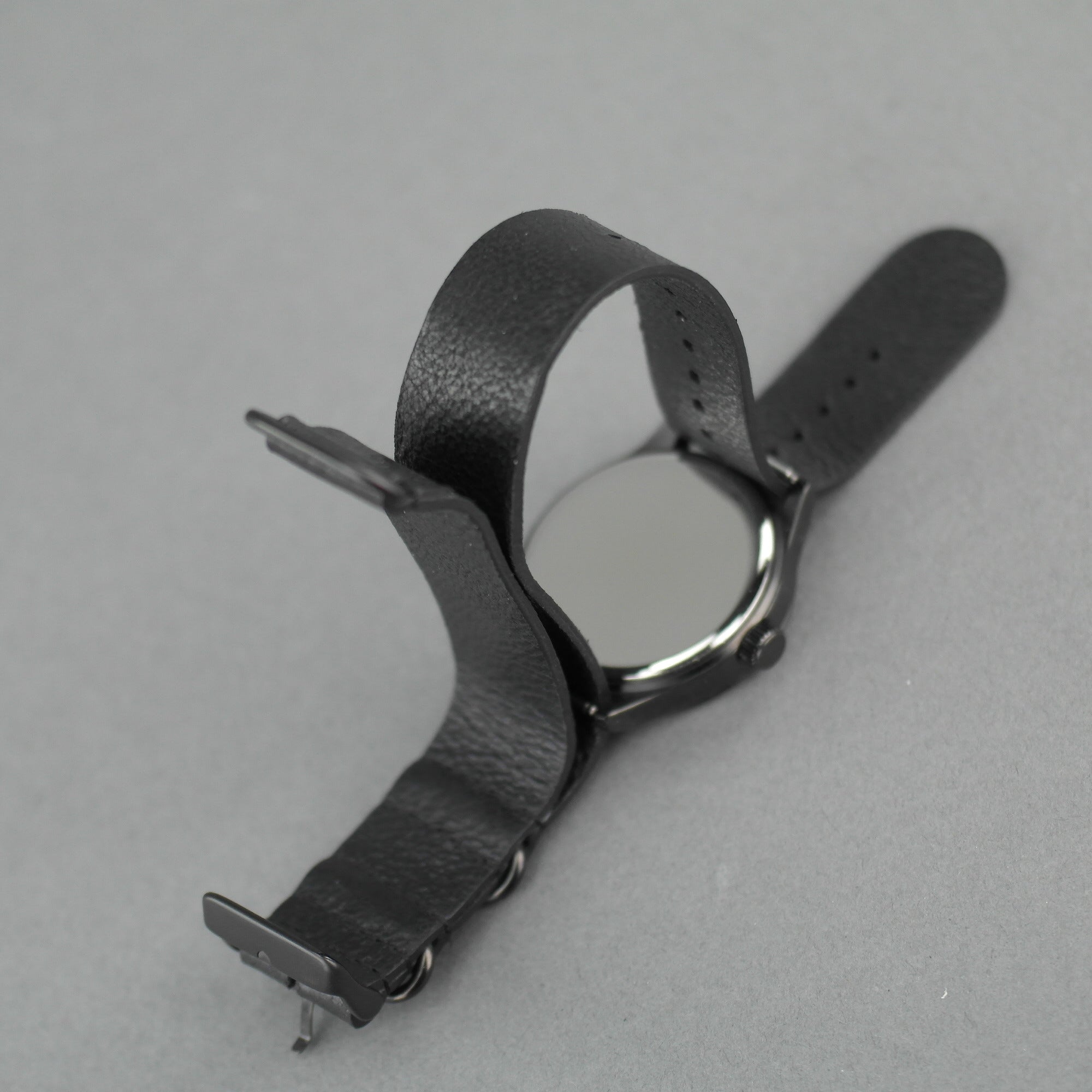 Barbour Bywell black wrist watch black dial and Nato leather strap