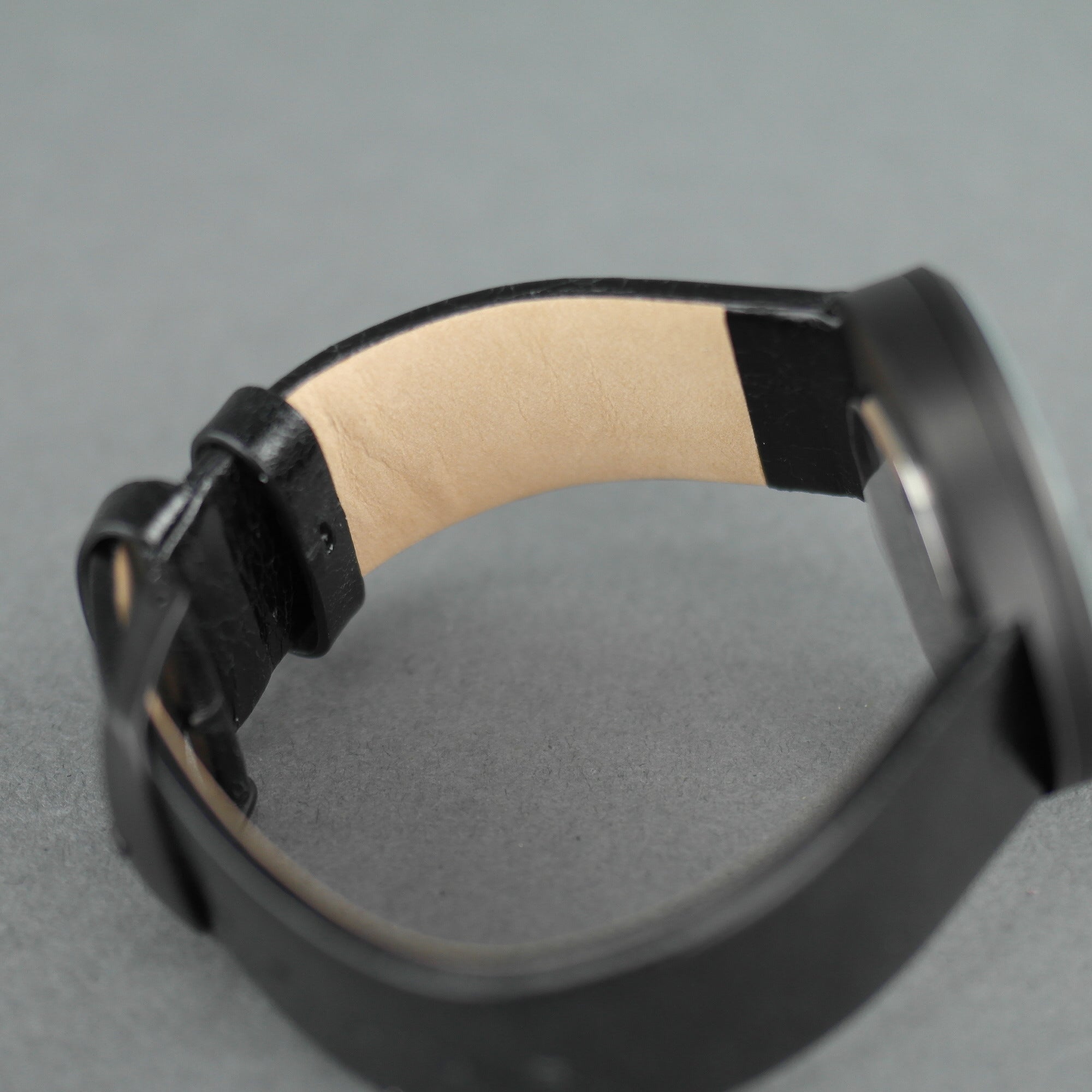 Barbour International Casual black wrist watch with black leather strap