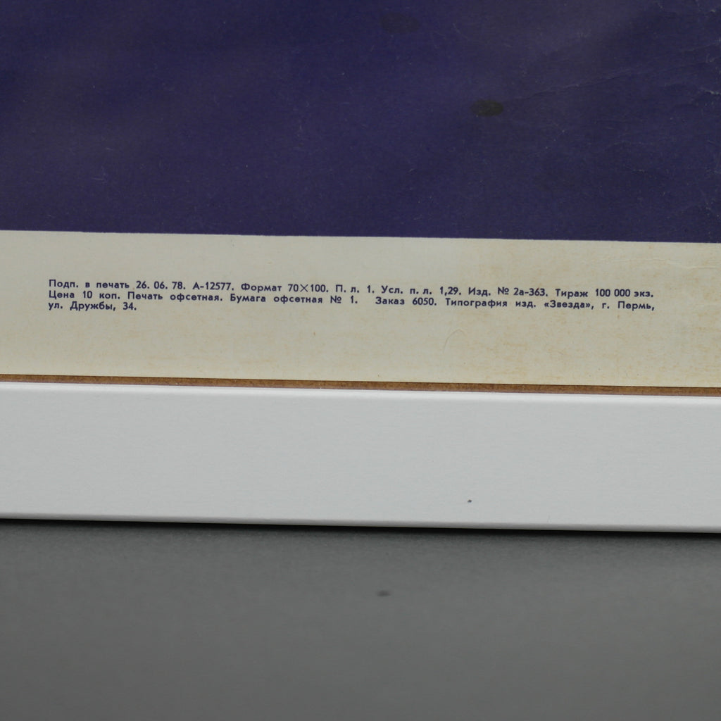 Originales Motivationsplakat 1978 MOSKAU-Verfassung der UdSSR
