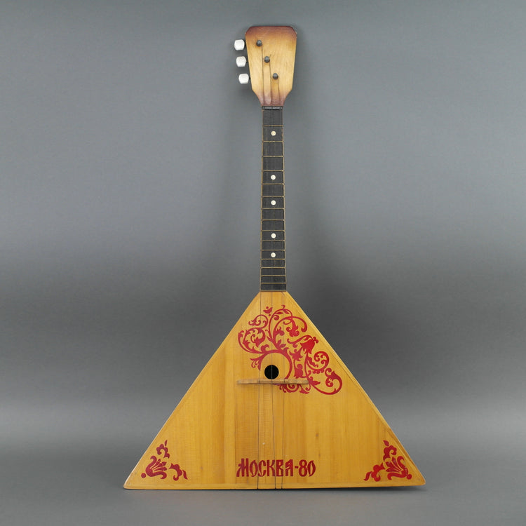 Vintage Olympic 80's Russian Folk Instrument Balalaika 3 string