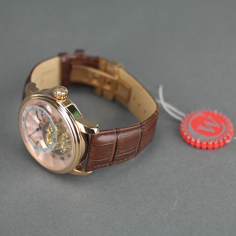 Constantin Weisz Carousel 29 joyas Reloj de pulsera automático esqueleto y correa de piel