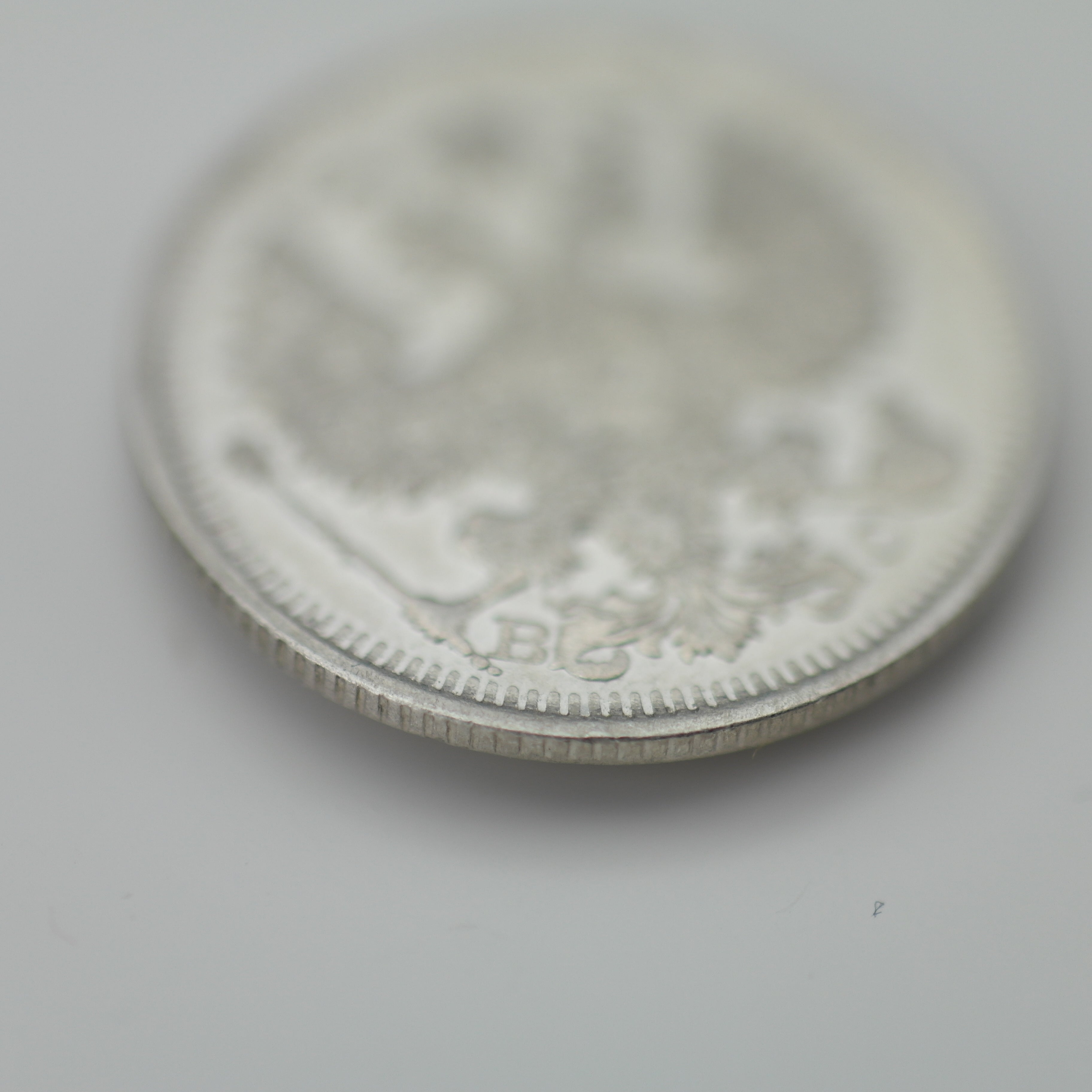 Antique 1913 solid silver coin 20 kopeks Emperor Nicholas II of Russian Empire