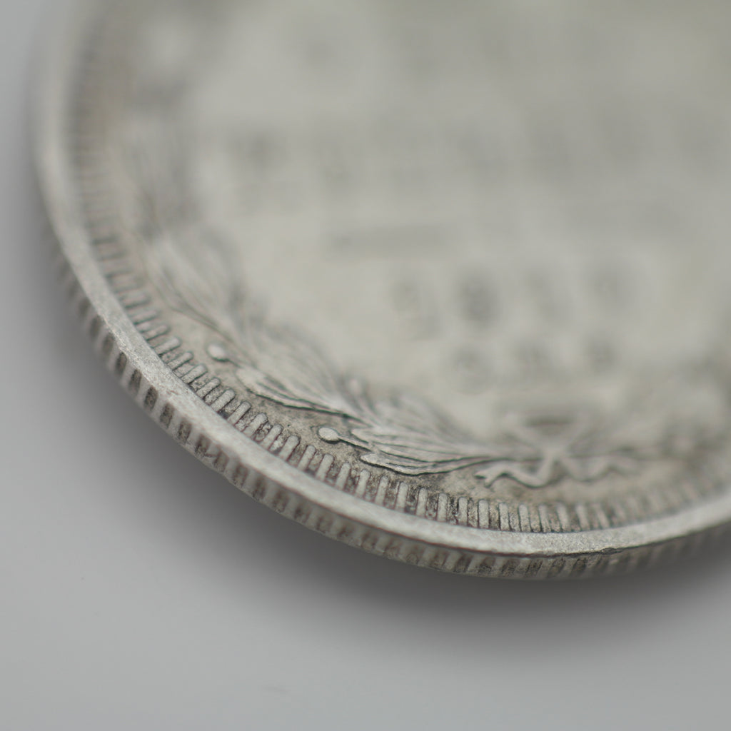 Antique 1910 solid silver coin 20 kopeks Emperor Nicholas II of Russian Empire