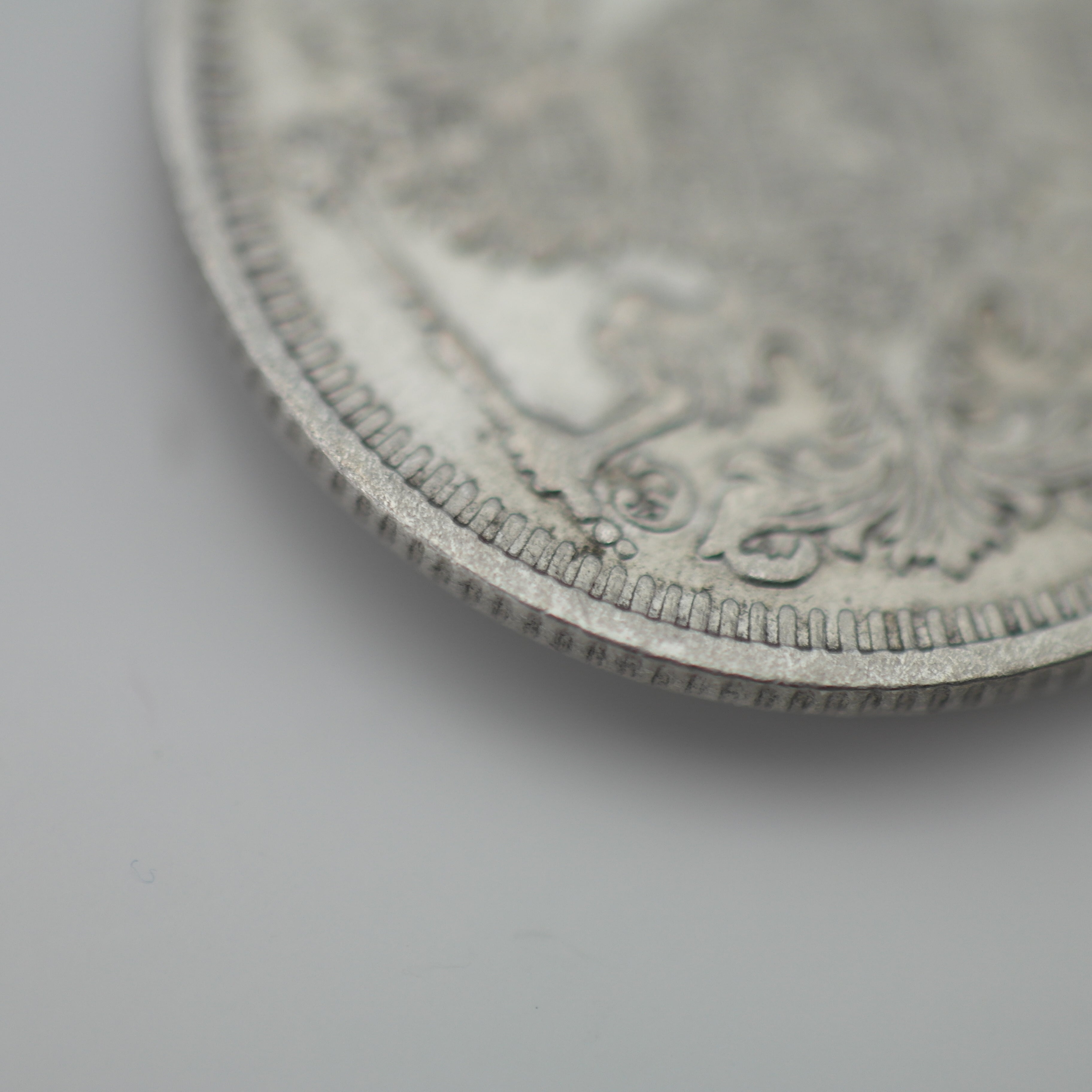 Antique 1910 solid silver coin 20 kopeks Emperor Nicholas II of Russian Empire