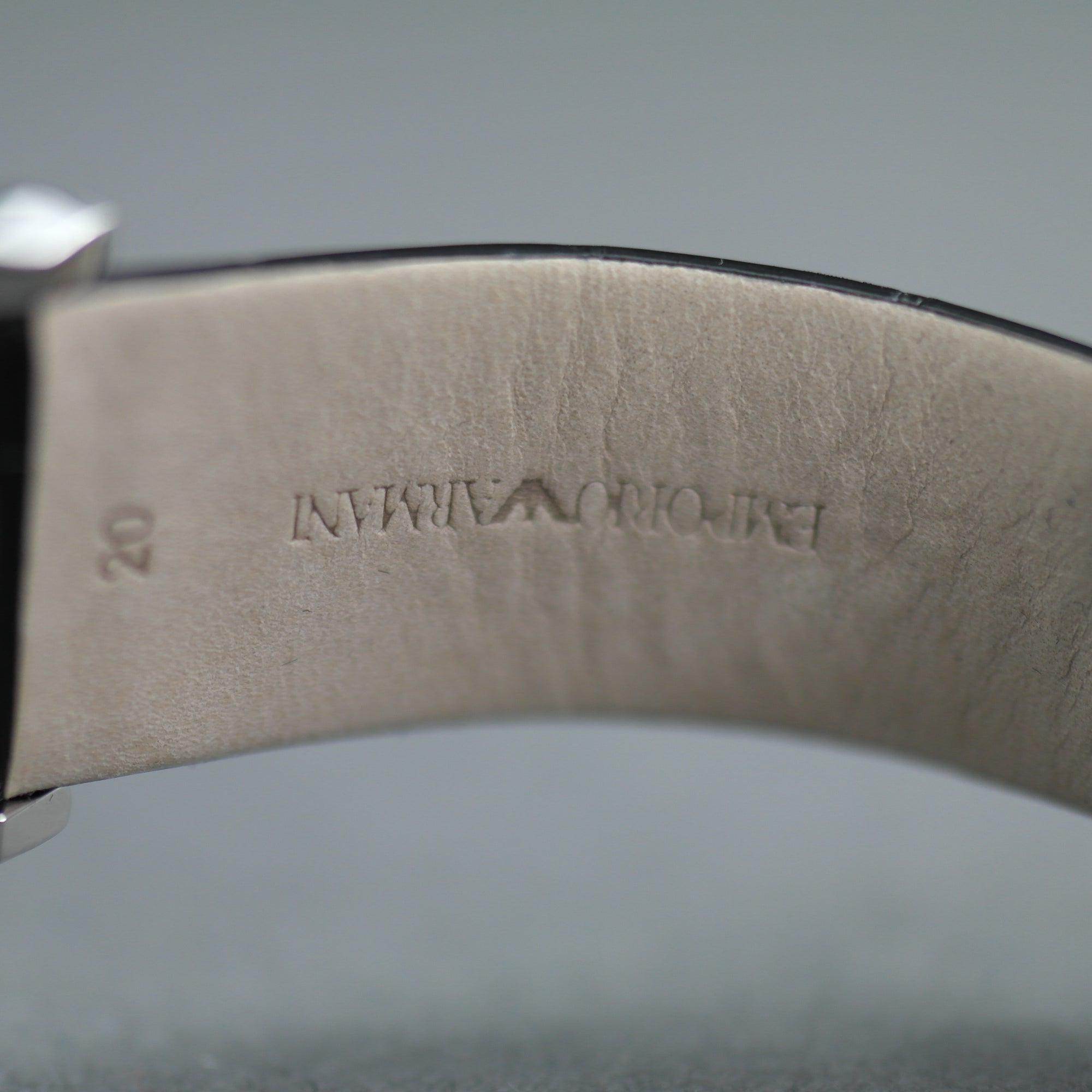 Emporio Armani Classic Swiss Stainless Steel wrist watch leather strap