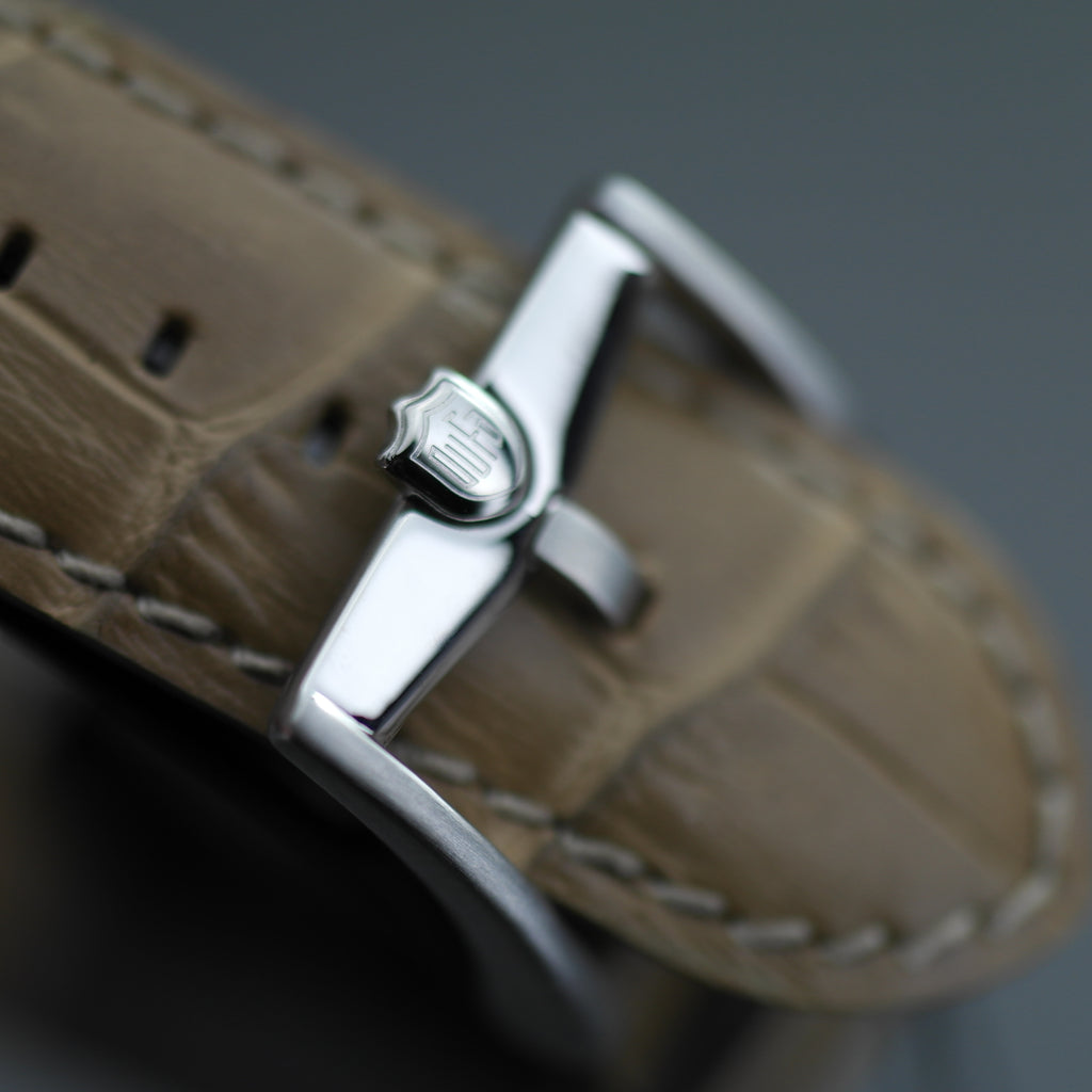 DuFa Weimar Chrono Herrenarmbanduhr aus Edelstahl mit Lederarmband 
