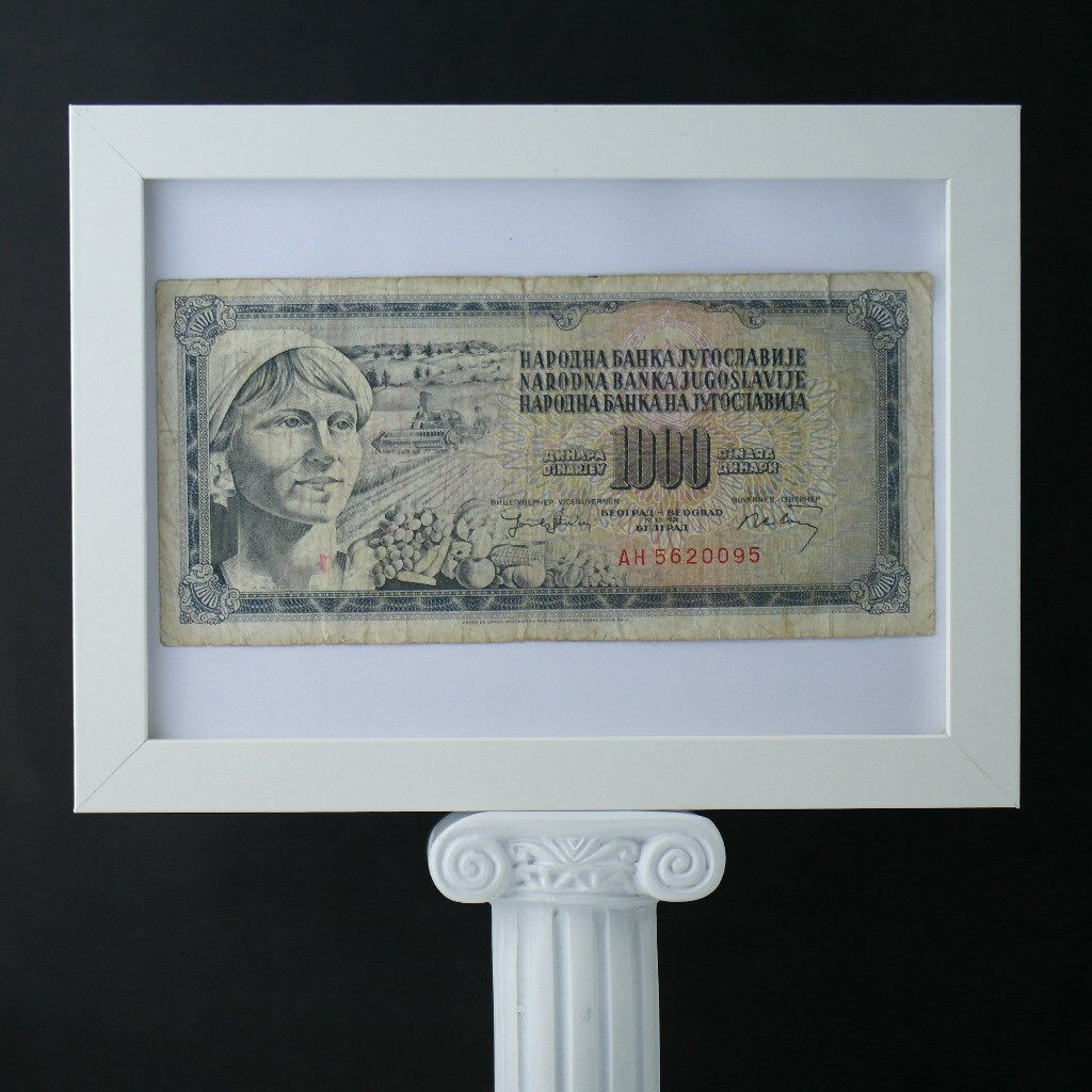Nota vintage original enmarcada gran idea de regalo decoración interior de pared