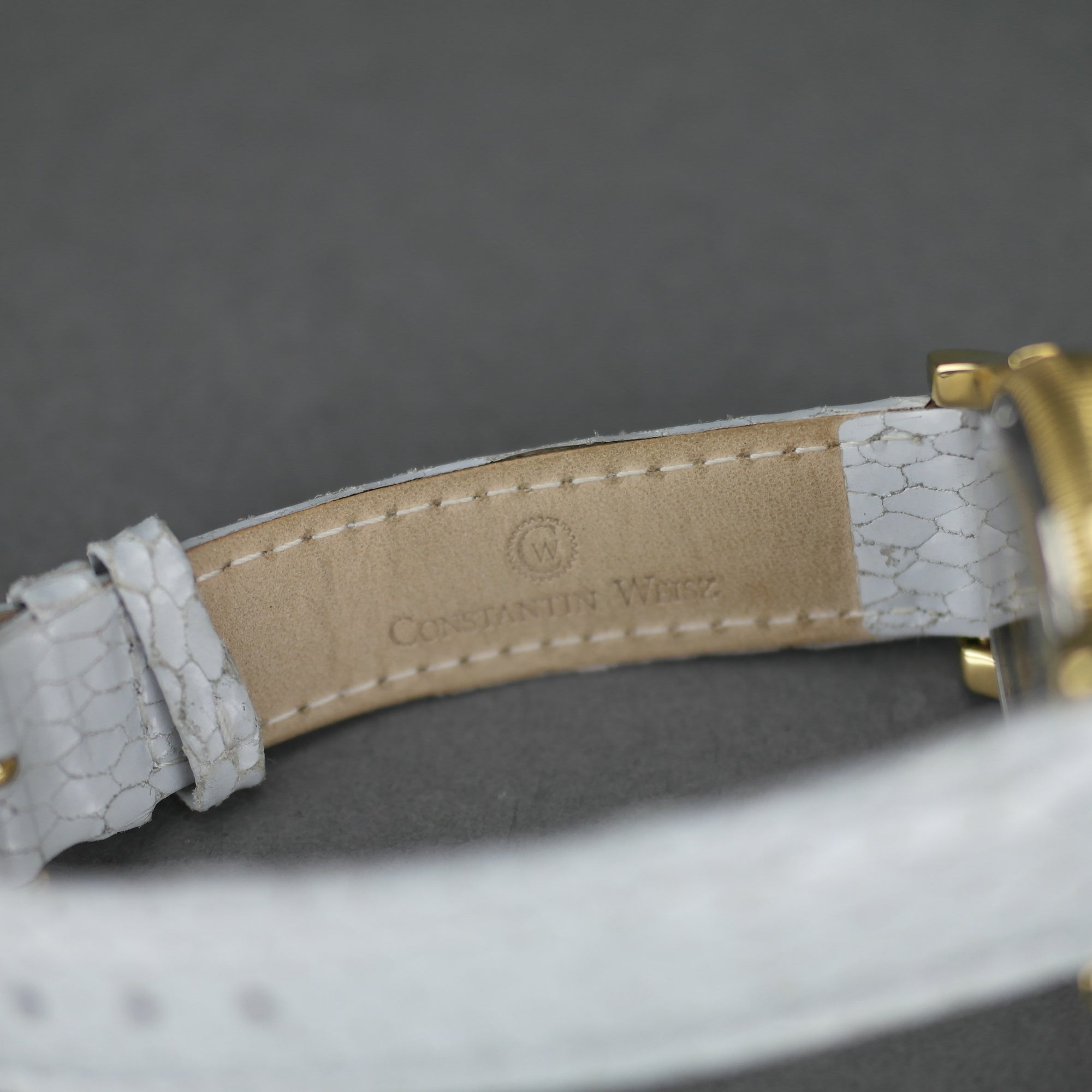 Constantin Weisz Flower Love vergoldete Automatik-Armbanduhr mit Perlmutt-Zifferblatt