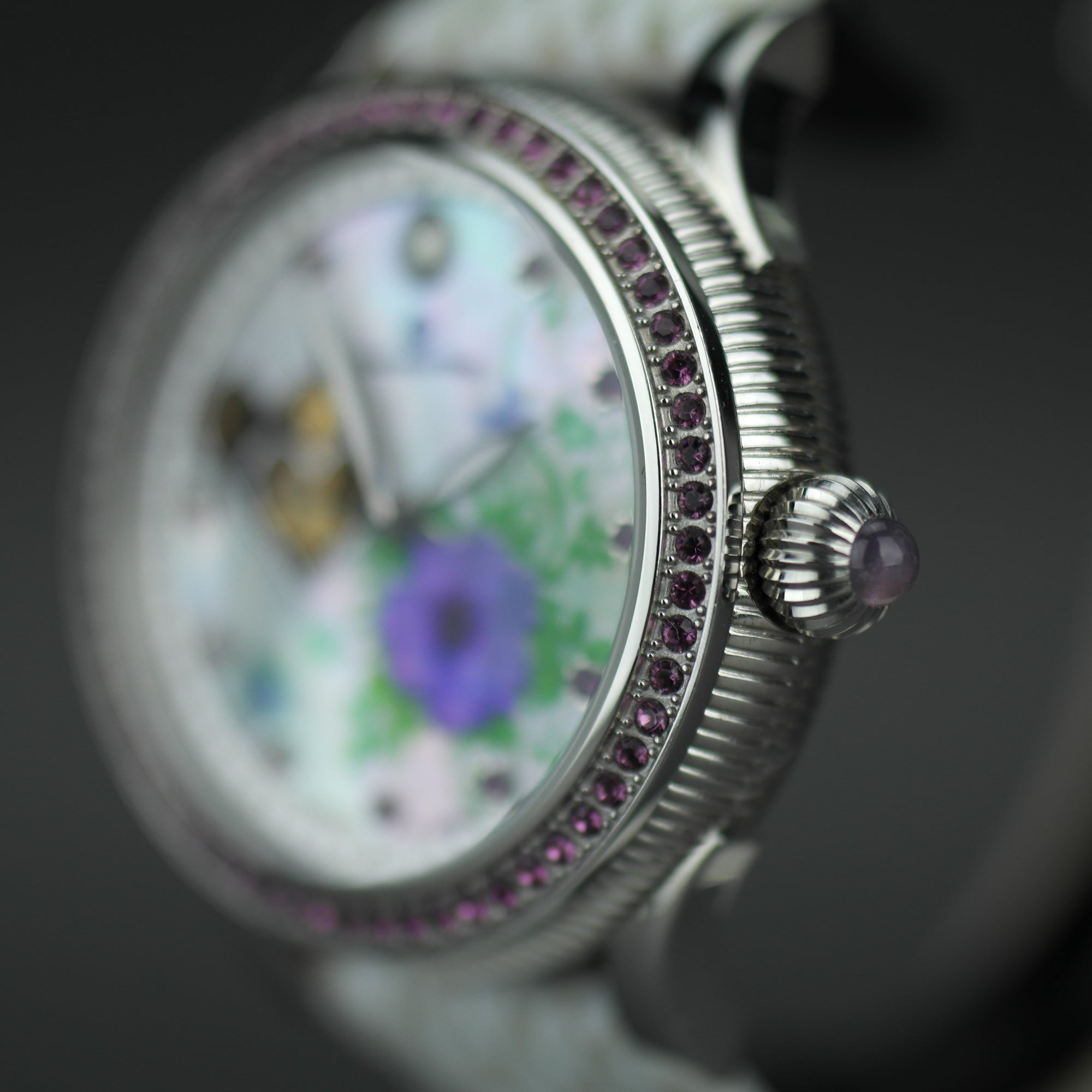 Constantin Weisz Flower Love Automatik-Armbanduhr mit Perlmutt-Zifferblatt