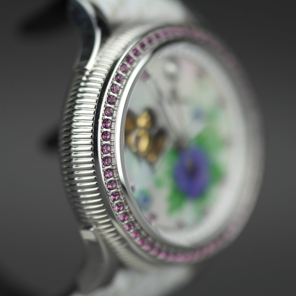 Constantin Weisz Flower Love Reloj de pulsera automático con esfera de nácar