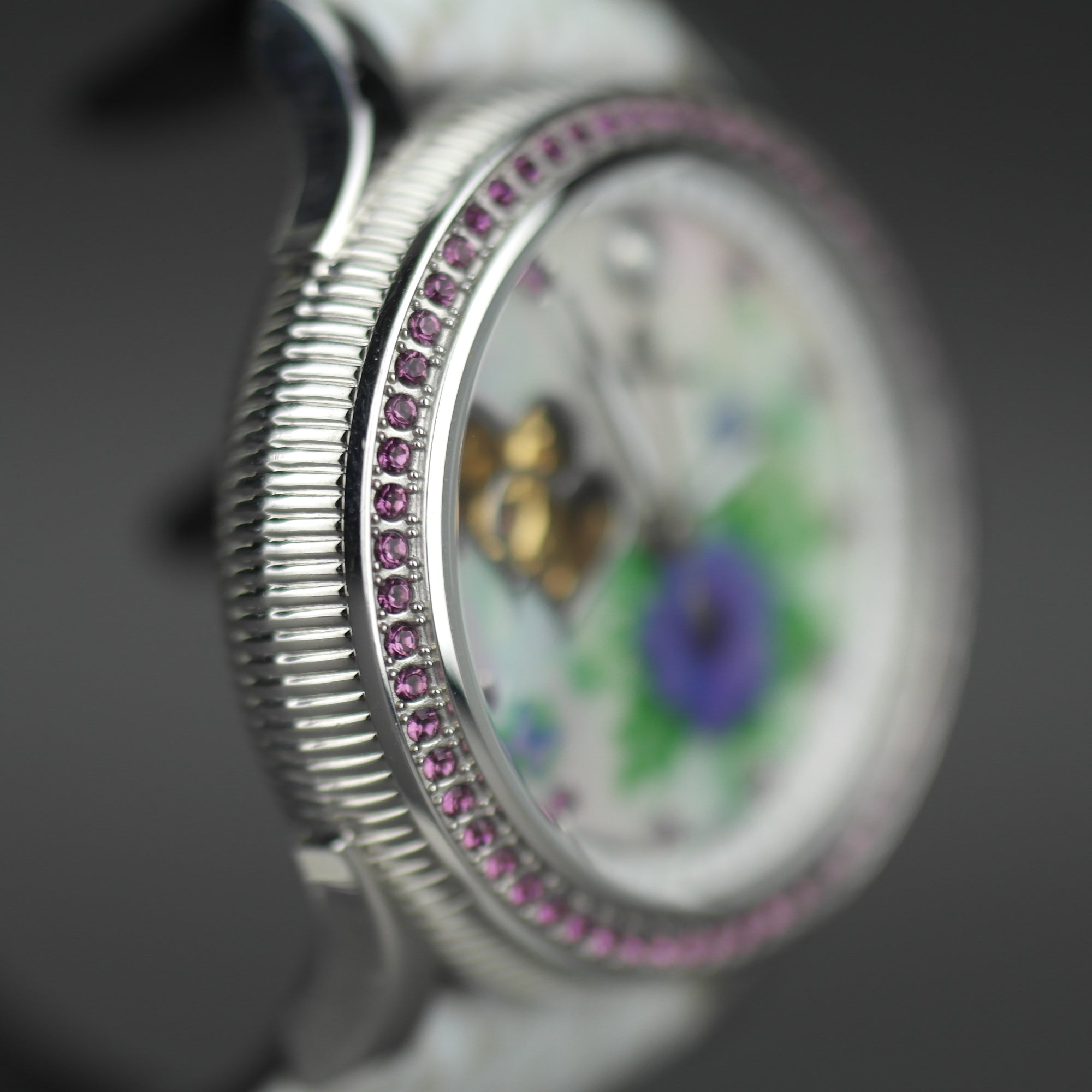 Constantin Weisz Flower Love Automatik-Armbanduhr mit Perlmutt-Zifferblatt