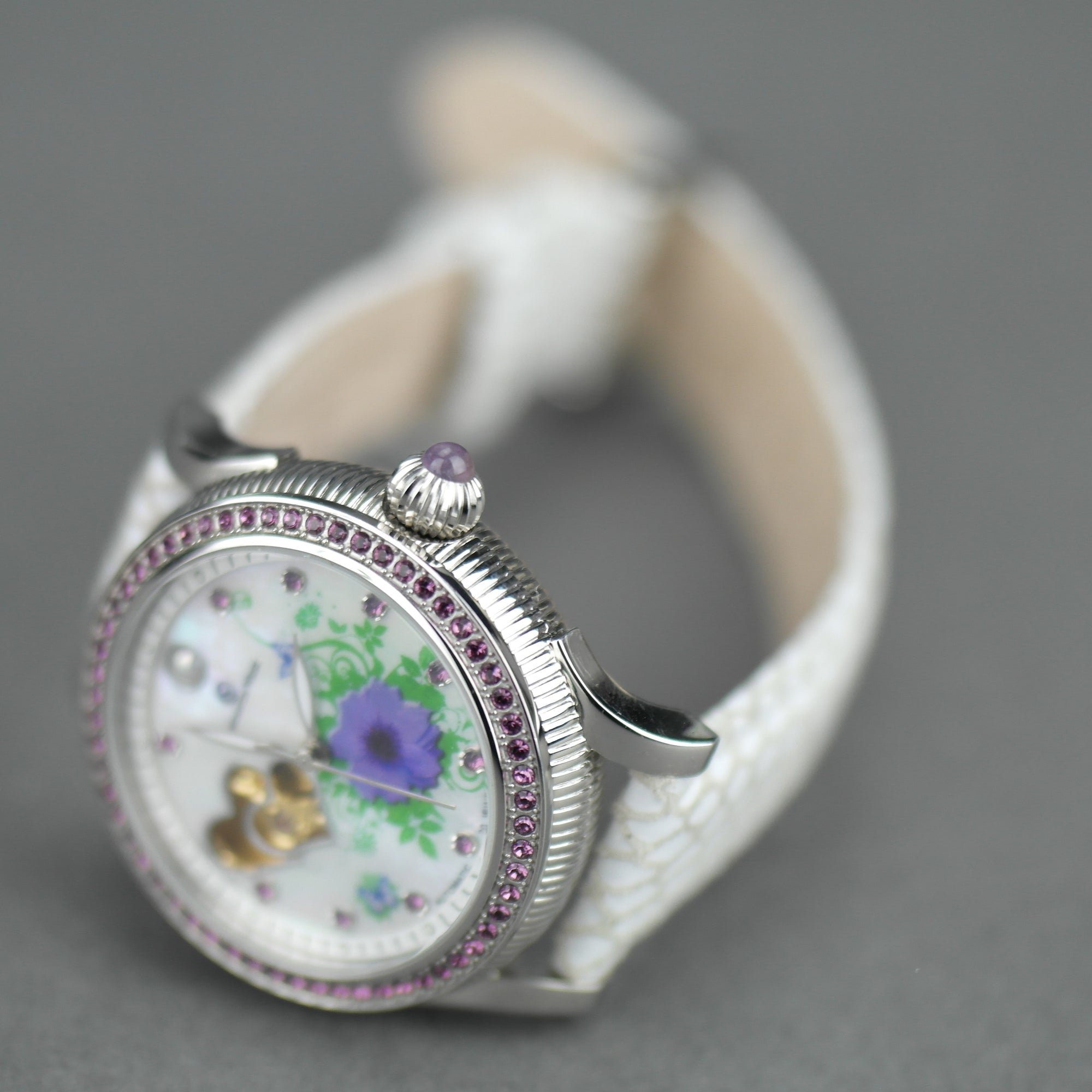 Constantin Weisz Flower Love Automatik-Armbanduhr mit Perlmutt-Zifferblatt
