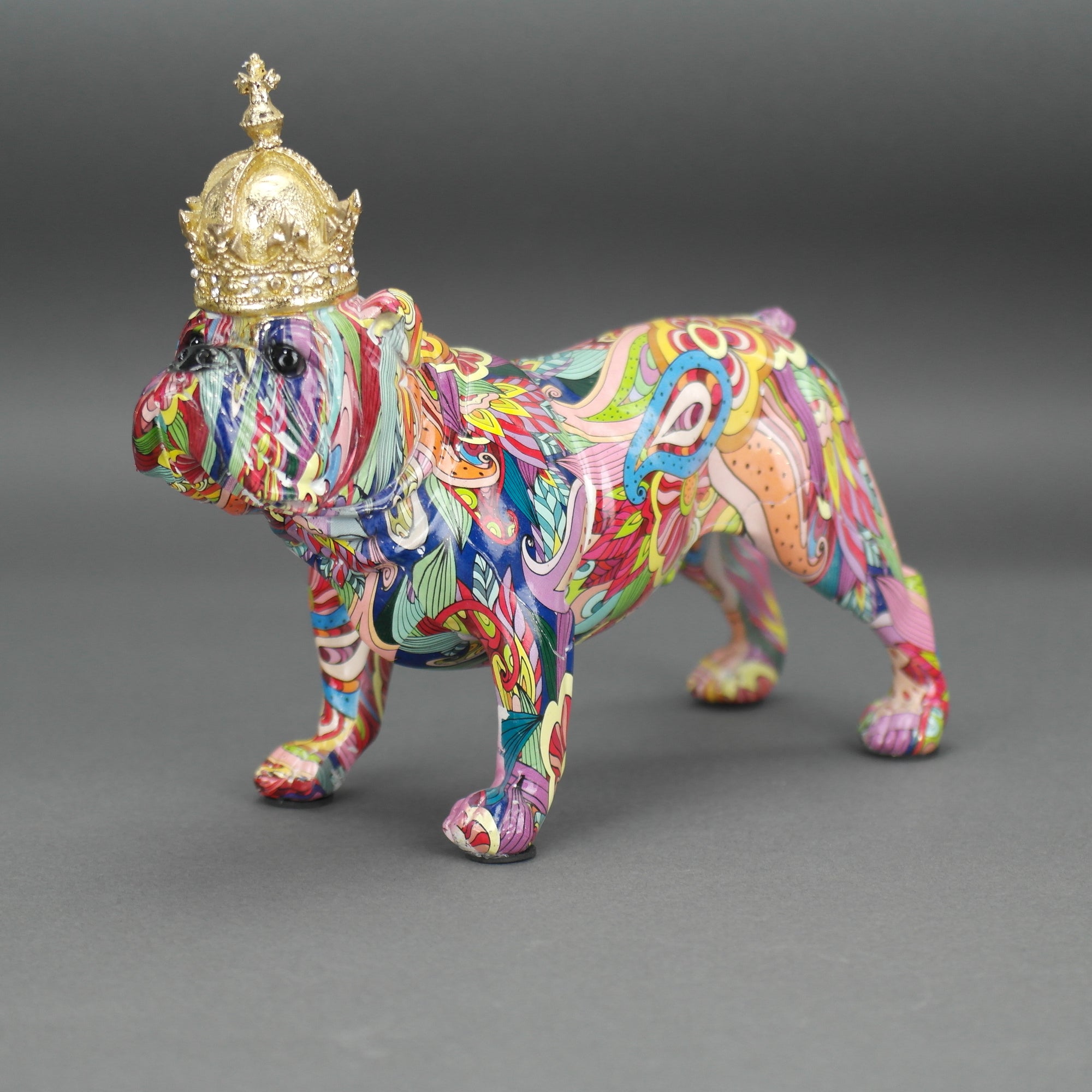 Crowned Graffiti Dog British Bulldog