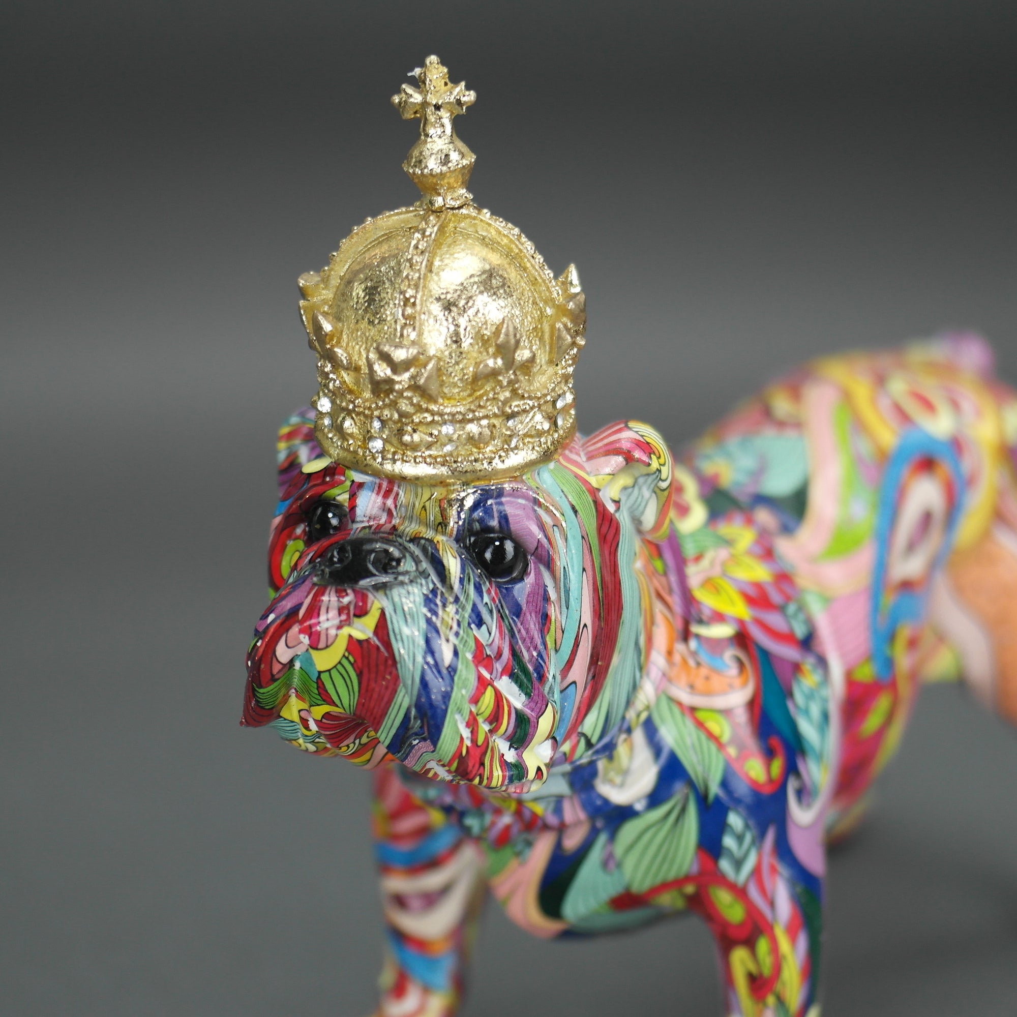 Crowned Graffiti Dog British Bulldog