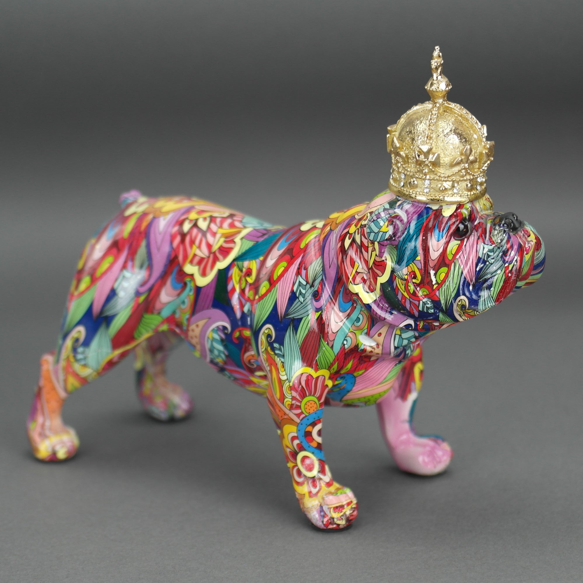 Crowned Graffiti Dog British Bulldog