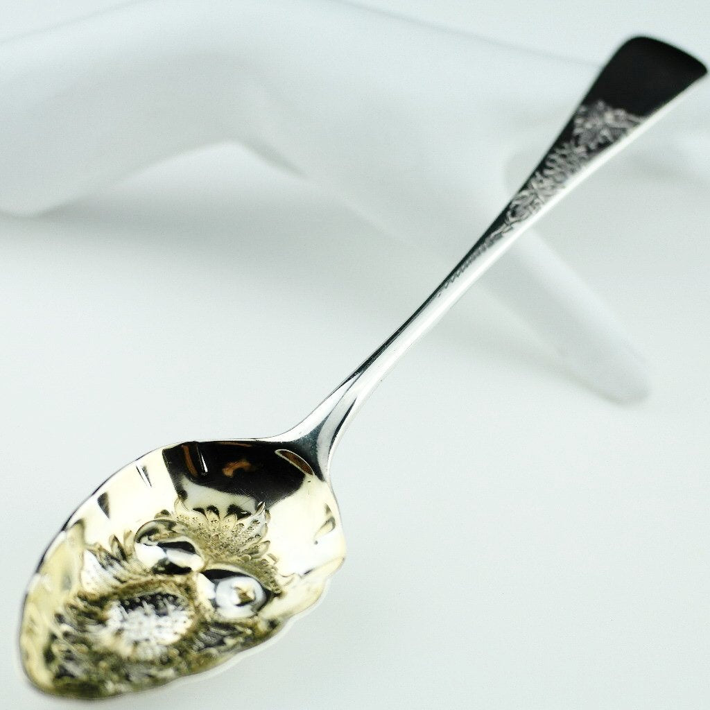 Cuchara de bayas antigua de plata de ley de 1795 Londres Samuel Holmes