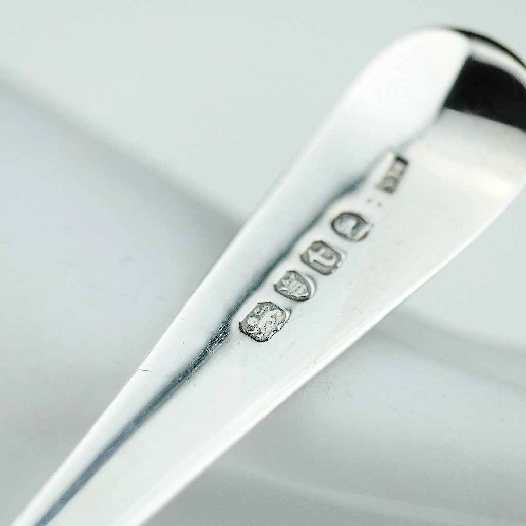 Cuchara de bayas antigua de plata de ley de 1795 Londres Samuel Holmes