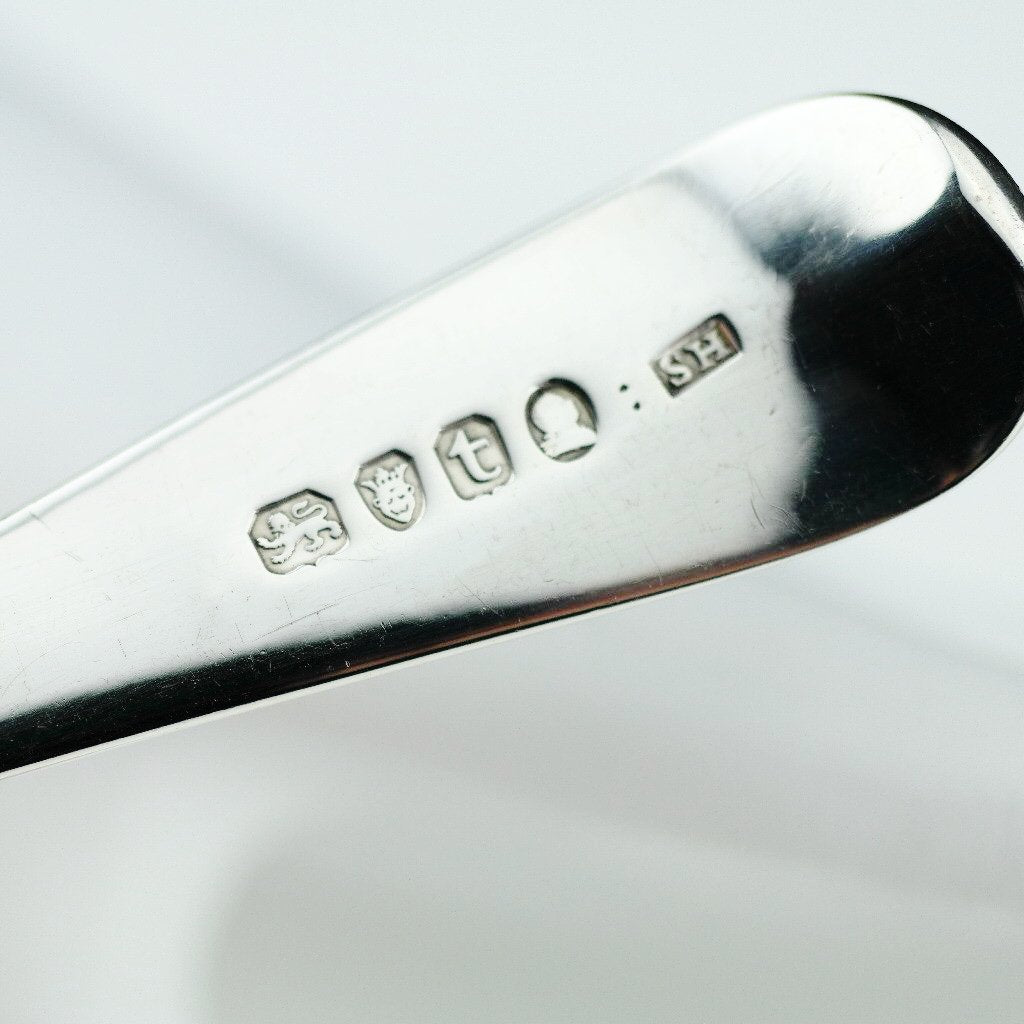 Cuchara de bayas antigua de plata de ley de 1795 Londres Samuel Holmes